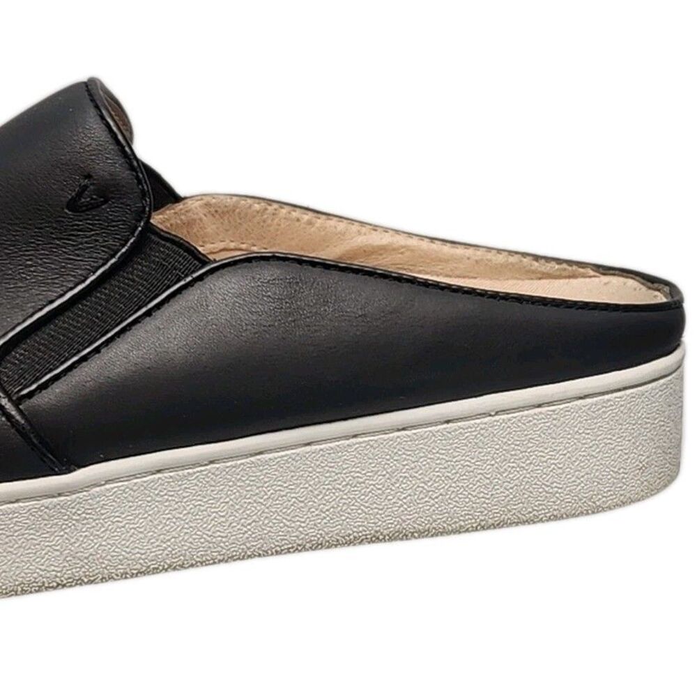 Vionic Shoe Dakota Mule Slip On Sneaker Womens Size 8.5 Black Leather Orthotic - Picture 6 of 12